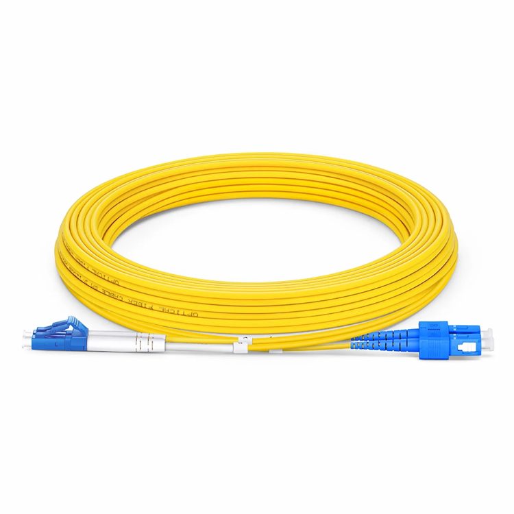 1 m(3ft) Jarretiere Optique LC UPC vers LC UPC Duplex OS2 Monomode PVC (OFNR) 2,0mm