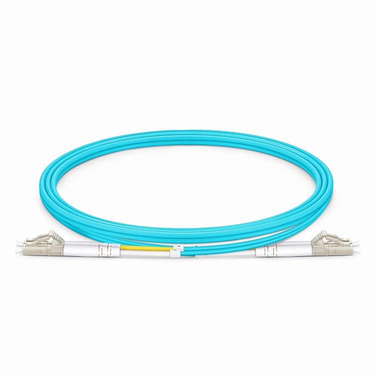 1m (3ft) Jarretière Optique LC UPC vers LC UPC Duplex OM4 Multimode PVC (OFNR) 2,0mm