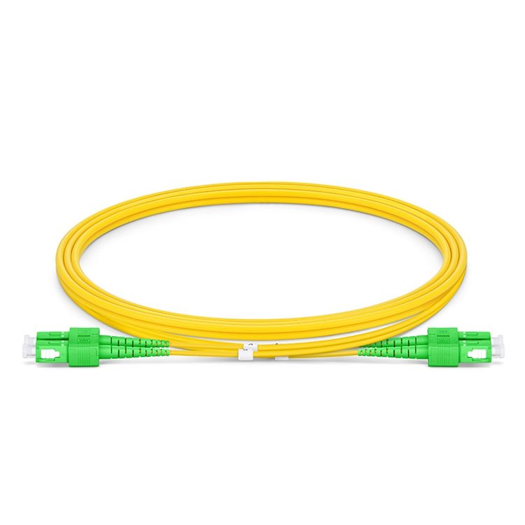 1m (3ft) Jarretière Optique SC UPC vers SC UPC Duplex OS2 Monomode PVC (OFNR) 2,0mm