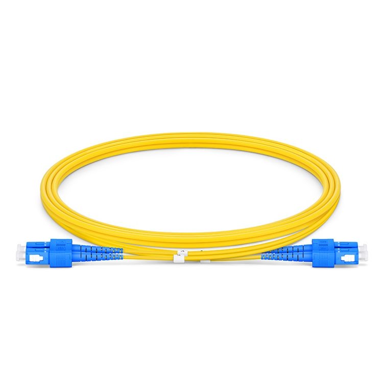 2 m(3ft) Jarretiere Optique LC UPC vers SC UPC Duplex OS2 Monomode PVC (OFNR) 2,0mm