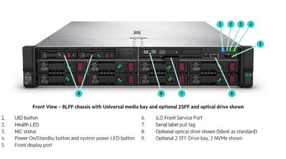 [BNT-17452] Chassis	P19720-B21	HPE ProLiant DL380 Gen10 8 SFF NC CTO Server